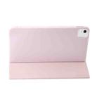 For iPad Air 11 2024 Three-fold Holder Flip Tablet Leather Case(Light Pink) - 3