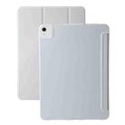 For iPad Air 11 2024 Three-fold Holder Flip Tablet Leather Case(Grey) - 1