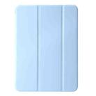 For iPad Pro 11 2024 Three-fold Holder Flip Tablet Leather Case(Sky Blue) - 2