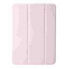 For iPad Pro 11 2024 Three-fold Holder Flip Tablet Leather Case(Light Pink) - 2