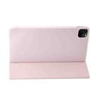 For iPad Pro 11 2024 Three-fold Holder Flip Tablet Leather Case(Light Pink) - 3