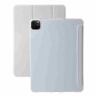 For iPad Pro 11 2024 Three-fold Holder Flip Tablet Leather Case(Grey) - 1
