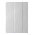 For iPad Pro 11 2024 Three-fold Holder Flip Tablet Leather Case(Grey) - 2