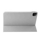 For iPad Pro 11 2024 Three-fold Holder Flip Tablet Leather Case(Grey) - 3