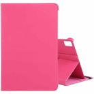 For iPad Pro 13 2024 360 Degree Rotation Litchi Texture Leather Tablet Case with Holder(Rose Red) - 1