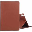 For iPad Pro 11 2024 360 Degree Rotation Litchi Texture Leather Tablet Case with Holder(Brown) - 1