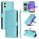 For Samsung Galaxy A05 Diamond Lattice Leather Flip Phone Case(Mint Green) - 1