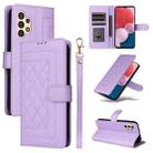 For Samsung Galaxy A13 5G / 4G Diamond Lattice Leather Flip Phone Case(Light Purple) - 1