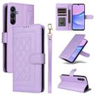 For Samsung Galaxy A15 5G / 4G Diamond Lattice Leather Flip Phone Case(Light Purple) - 1