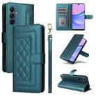 For Samsung Galaxy A15 5G / 4G Diamond Lattice Leather Flip Phone Case(Green) - 1