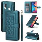 For Samsung Galaxy A20e Diamond Lattice Leather Flip Phone Case(Green) - 1