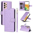 For Samsung Galaxy A33 5G Diamond Lattice Leather Flip Phone Case(Light Purple) - 1