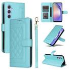 For Samsung Galaxy A54 5G Diamond Lattice Leather Flip Phone Case(Mint Green) - 1