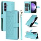 For Samsung Galaxy S23 FE 5G Diamond Lattice Leather Flip Phone Case(Mint Green) - 1