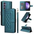 For Samsung Galaxy S23 FE 5G Diamond Lattice Leather Flip Phone Case(Green) - 1