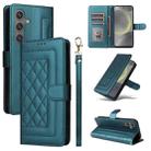 For Samsung Galaxy S24 5G Diamond Lattice Leather Flip Phone Case(Green) - 1