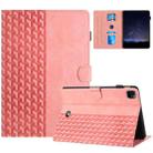 For iPad Pro 11 2022 / Air 10.9 2022 Building Blocks Embossed Leather Smart Tablet Case(Pink) - 1