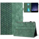 For iPad mini 5 / 4 / 3 / 2 / 1 Building Blocks Embossed Leather Smart Tablet Case(Green) - 1