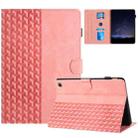 For Amazon Fire Max 11 Building Blocks Embossed Leather Smart Tablet Case(Pink) - 1