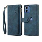 For Motorola Moto G24 Power ESEBLE Retro Frosted RFID Leather Phone Case(Dark Green) - 1