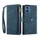 For Motorola Edge 50 Fusion ESEBLE Retro Frosted RFID Leather Phone Case(Dark Green) - 1