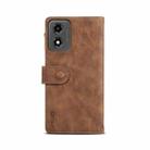 For Motorola Moto E14 ESEBLE Retro Frosted RFID Leather Phone Case(Brown) - 3