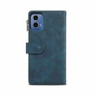 For Motorola Moto G85 ESEBLE Retro Frosted RFID Leather Phone Case(Dark Green) - 3