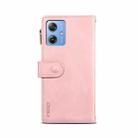 For Motorola Moto G54 5G Global ESEBLE Retro Frosted RFID Leather Phone Case(Rose Gold) - 3