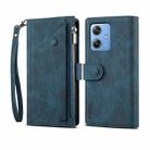 For Motorola Moto G54 Power 5G ESEBLE Retro Frosted RFID Leather Phone Case(Dark Green) - 1