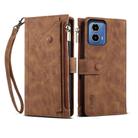 For Motorola Moto G34 5G / G45 5G ESEBLE Retro Frosted RFID Leather Phone Case(Brown) - 1