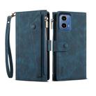 For Motorola Moto G34 5G / G45 5G ESEBLE Retro Frosted RFID Leather Phone Case(Dark Green) - 1