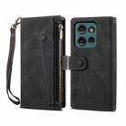 For Motorola Moto G75 5G ESEBLE Retro Frosted RFID Leather Phone Case(Black) - 1