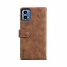 For Motorola Moto G35 ESEBLE Retro Frosted RFID Leather Phone Case(Brown) - 3