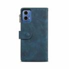 For Motorola Moto G35 ESEBLE Retro Frosted RFID Leather Phone Case(Dark Green) - 3