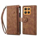 For Motorola Moto G15 ESEBLE Retro Frosted RFID Leather Phone Case(Brown) - 1