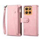 For Motorola Moto G15 ESEBLE Retro Frosted RFID Leather Phone Case(Rose Gold) - 1