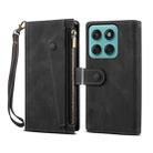For Motorola Edge 60 Fusion ESEBLE Retro Frosted RFID Leather Phone Case(Black) - 1