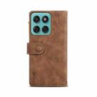 For Motorola Edge 60 Fusion ESEBLE Retro Frosted RFID Leather Phone Case(Brown) - 3