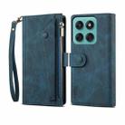 For Motorola Edge 60 Fusion ESEBLE Retro Frosted RFID Leather Phone Case(Dark Green) - 1