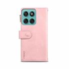 For Motorola Moto G56 5G ESEBLE Retro Frosted RFID Leather Phone Case(Rose Gold) - 3