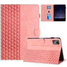 For Lenovo Tab M11/Xiaoxin Pad 11 2024 Building Blocks Embossed Leather Smart Tablet Case(Pink) - 1
