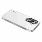 For OPPO Reno11 Pro Global AG Frosted Electroplating Acrylic Phone Case(Silver White) - 1