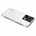 For OPPO Reno8 AG Frosted Electroplating Acrylic Phone Case(Silver White) - 1