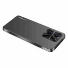 For OPPO Reno7 AG Frosted Electroplating Acrylic Phone Case(Black) - 1