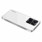 For OPPO Reno7 AG Frosted Electroplating Acrylic Phone Case(Silver White) - 1