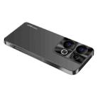 For OPPO Reno8 Pro+ AG Frosted Electroplating Acrylic Phone Case(Black) - 1