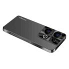 For OPPO Reno9 Pro+ AG Frosted Electroplating Acrylic Phone Case(Black) - 1