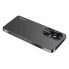 For OPPO A3 Pro AG Frosted Electroplating Acrylic Phone Case(Black) - 1