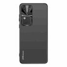 For vivo S18 AG Frosted Electroplating Acrylic Phone Case(Black) - 1