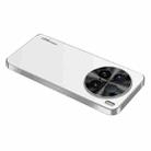 For vivo X100 Ultra AG Frosted Electroplating Acrylic Phone Case(Silver White) - 1